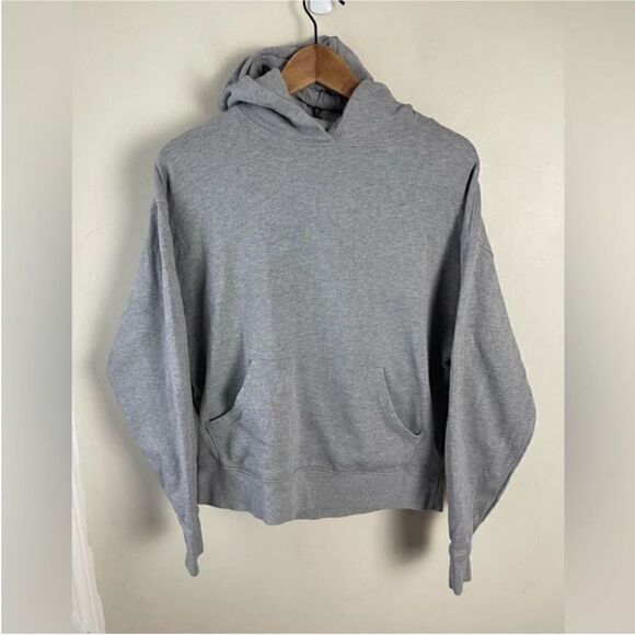 WeWoreWhat NWT Oversized boxy slouchy drop shoulder Hoodie in Heather Gray Large - Picture 7 of 7